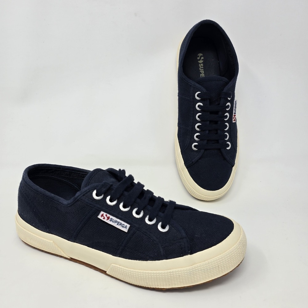 Superga 2750 Cotu Classic‎ Shoes Mens Size 6.5 Navy Blue Canvas Low Sneakers